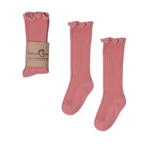 Podkolanówki Mama's Feet Mono Baby Brudny Róż