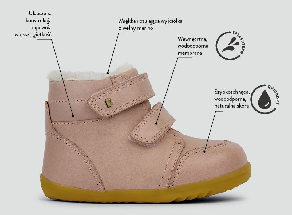 Buty zimowe dziecięce Bobux Timber Arctic Dusk Pearl 730512