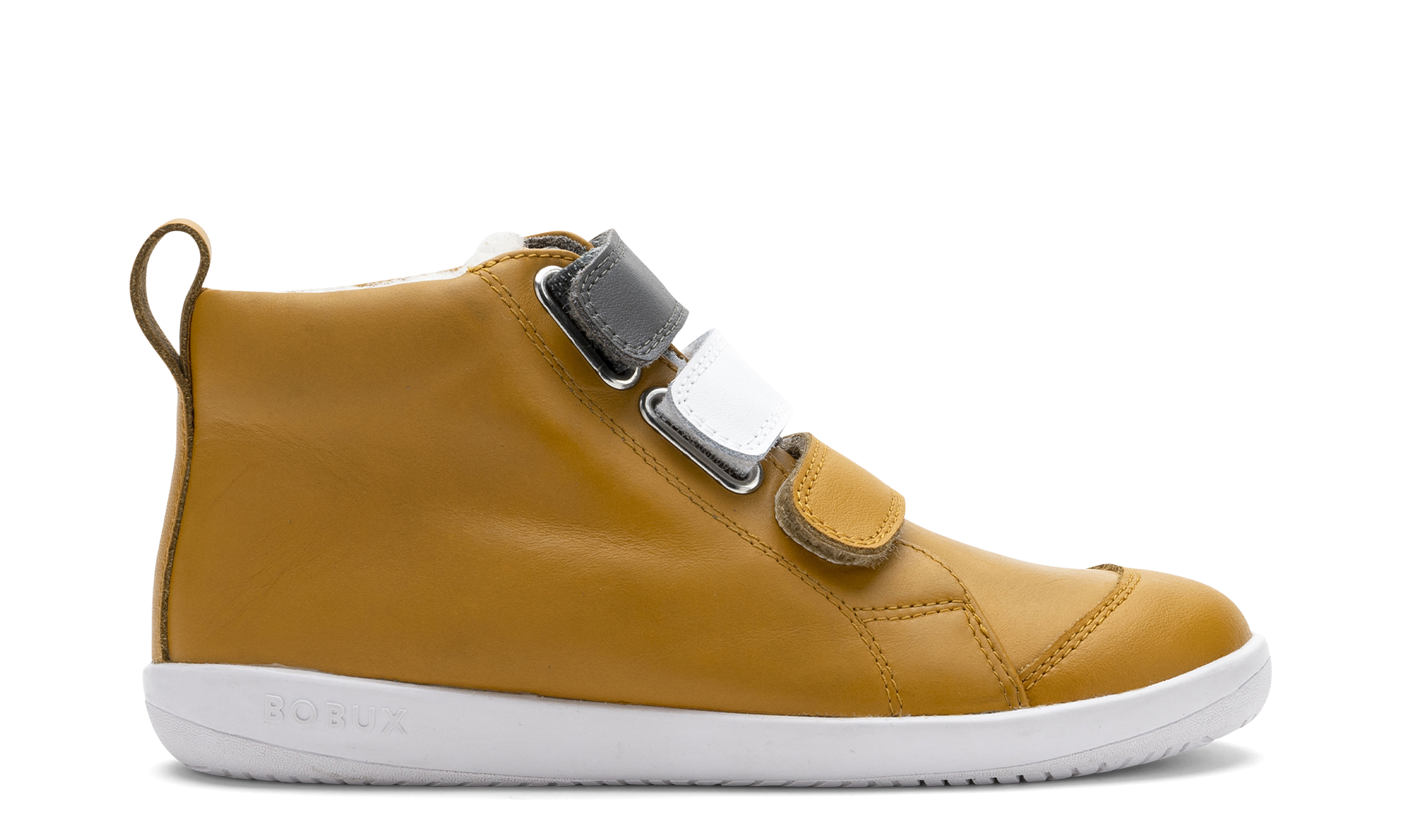 Buty zimowe dziecięce Bobux Hi Court Switch Arctic Butterscotch (White + Smoke)
