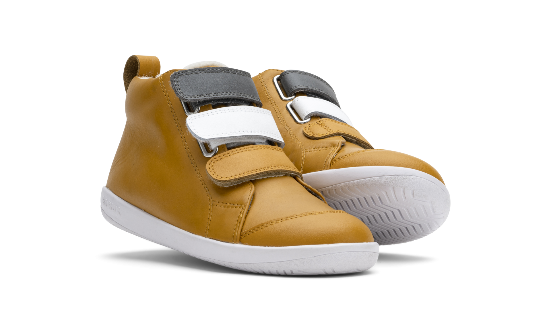 Buty zimowe dziecięce Bobux Hi Court Switch Arctic Butterscotch (White + Smoke)