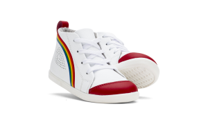 Buty dziecięce Bobux Alley-Oop White+Red+Rainbow 731512