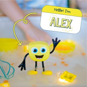 Glo Pals Postać do kąpieli Alex zestaw z 2 kostkami sensorycznymi 3+