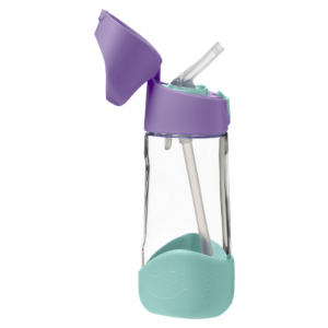 B.box Bidon tritanowy ze słomką 450ml Lilac Pop