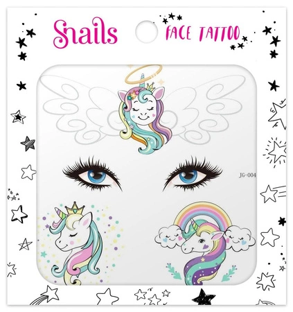 Snails Naklejki na twarz Face Tattoo  Unicorn Star