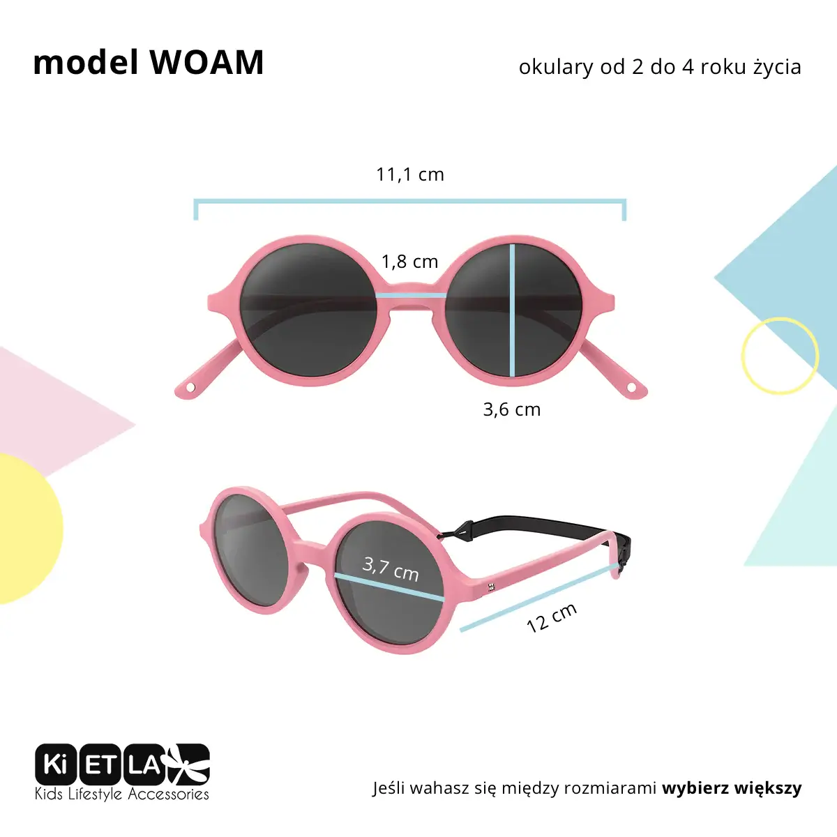 Okulary przeciwsłoneczne KIETLA WOAM Różowy