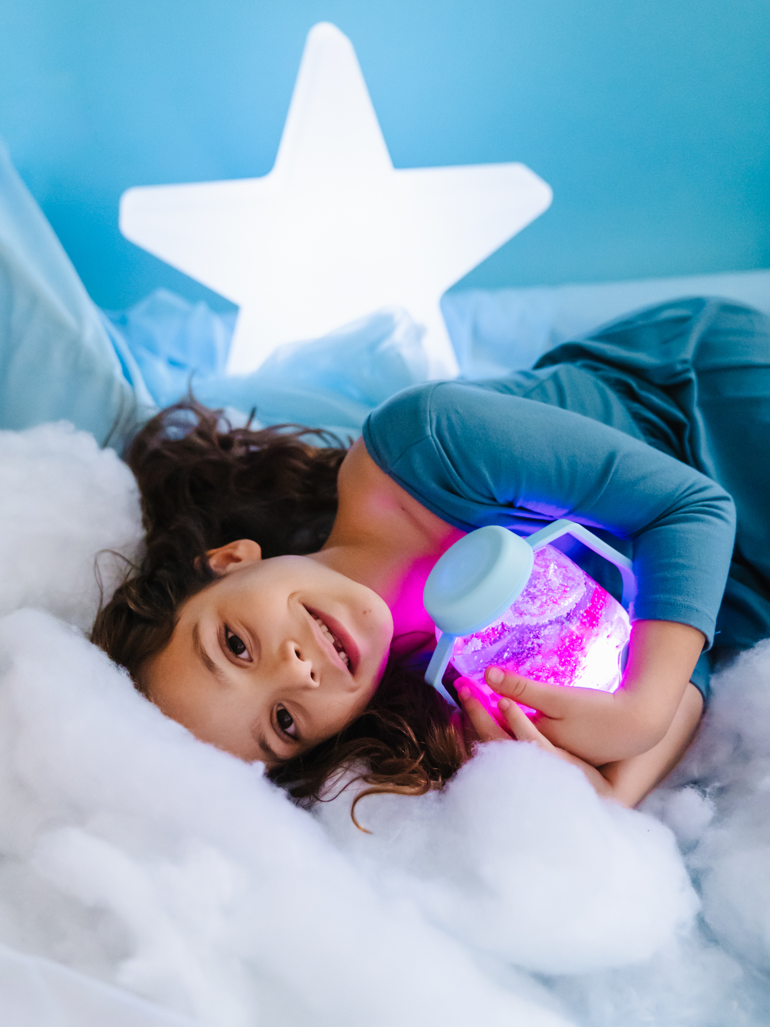 Glo Pals, Słoik sensoryczny do napełniania wodą, kolor błękitny, Frosty Fun