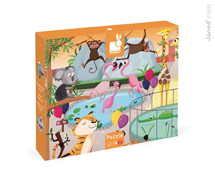 Janod Puzzle sensoryczne 20 elementów Wycieczka do zoo