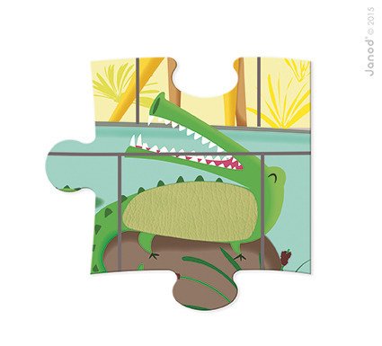 Janod Puzzle sensoryczne 20 elementów Wycieczka do zoo