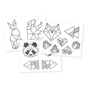 Janod Zestaw kreatywny do tworzenia biżuterii z kurczliwego plastiku Geometrix 8+