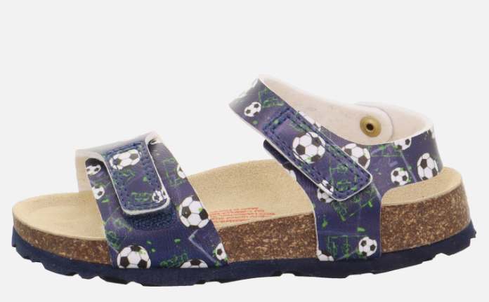 Sandały Superfit Fussbettpantoff 1-000122-8010 Blau