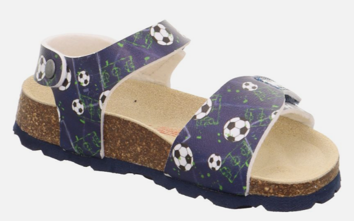 Sandały Superfit Fussbettpantoff 1-000122-8010 Blau