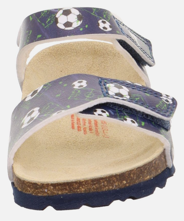 Sandały Superfit Fussbettpantoff 1-000122-8010 Blau