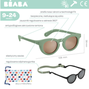 Okulary przeciwsłoneczne Beaba Delight - Sage Green