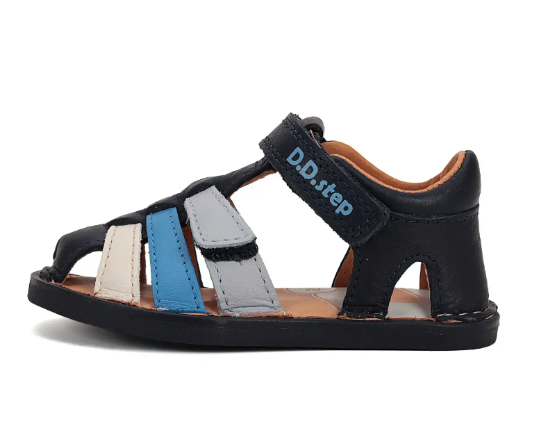 Sandały skórzane D.D.Step barefoot G076-51736AM Royal Blue