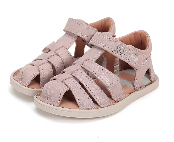 Sandały skórzane D.D.Step barefoot G076-51736BM Baby Pink
