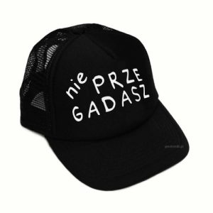 Czapka z daszkiem MiniMiki Nie przegadasz Czarny