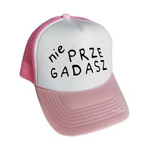 Czapka z daszkiem MiniMiki Nie przegadasz Róż