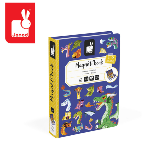 Janod Magnetyczna układanka Smoki Magnetibook 3-8 lat