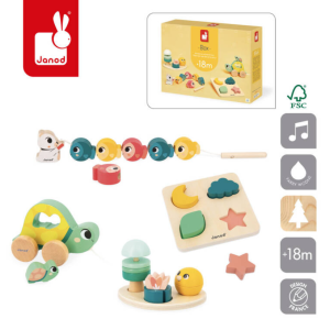 Janod Zestaw zabawek edukacyjnych Box 18 m-cy