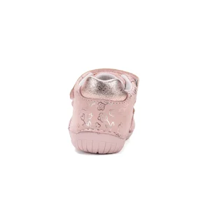 Buty dziewczęce skórzane barefoot D.D.Step S070-52724 Baby Pink różowo złote