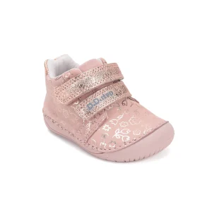 Buty dziewczęce skórzane barefoot D.D.Step S070-52724 Baby Pink różowo złote