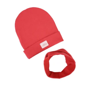 Czapka z kominem UL&KA Line Cherry