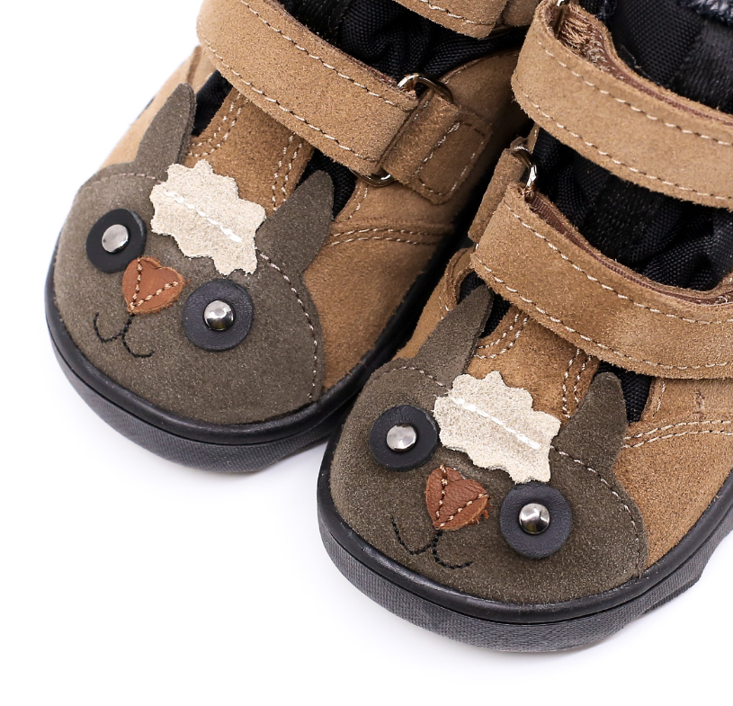 Trzewiki dziecięce MRUGAŁA NEKO Barefoot Alpaca Caramel Membrana Te-Por