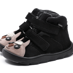 Trzewiki dziecięce MRUGAŁA NEKO Barefoot Alpaca Black Membrana Te-Por