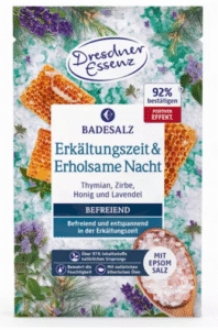 Dresdner Essenz CZAS PRZEZIĘBIENIA I SPOKOJNY SEN - sól do kąpieli z solą EPSOM 60g