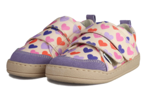 Tenisówki bawełniane Mido Barefoot 60-08 / 70-08 Violet Hearts
