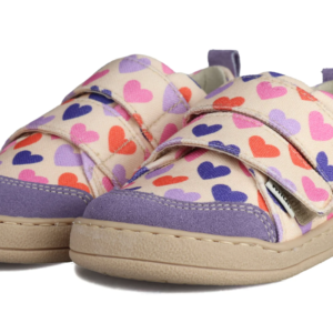 Tenisówki bawełniane Mido Barefoot 60-08 / 70-08 Violet Hearts